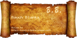 Bauch Blanka névjegykártya